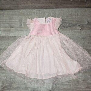 Jillians Closet Infant Pink Swiss Dot Tulle Party Dress 18M birthday princess